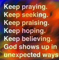 keep praying